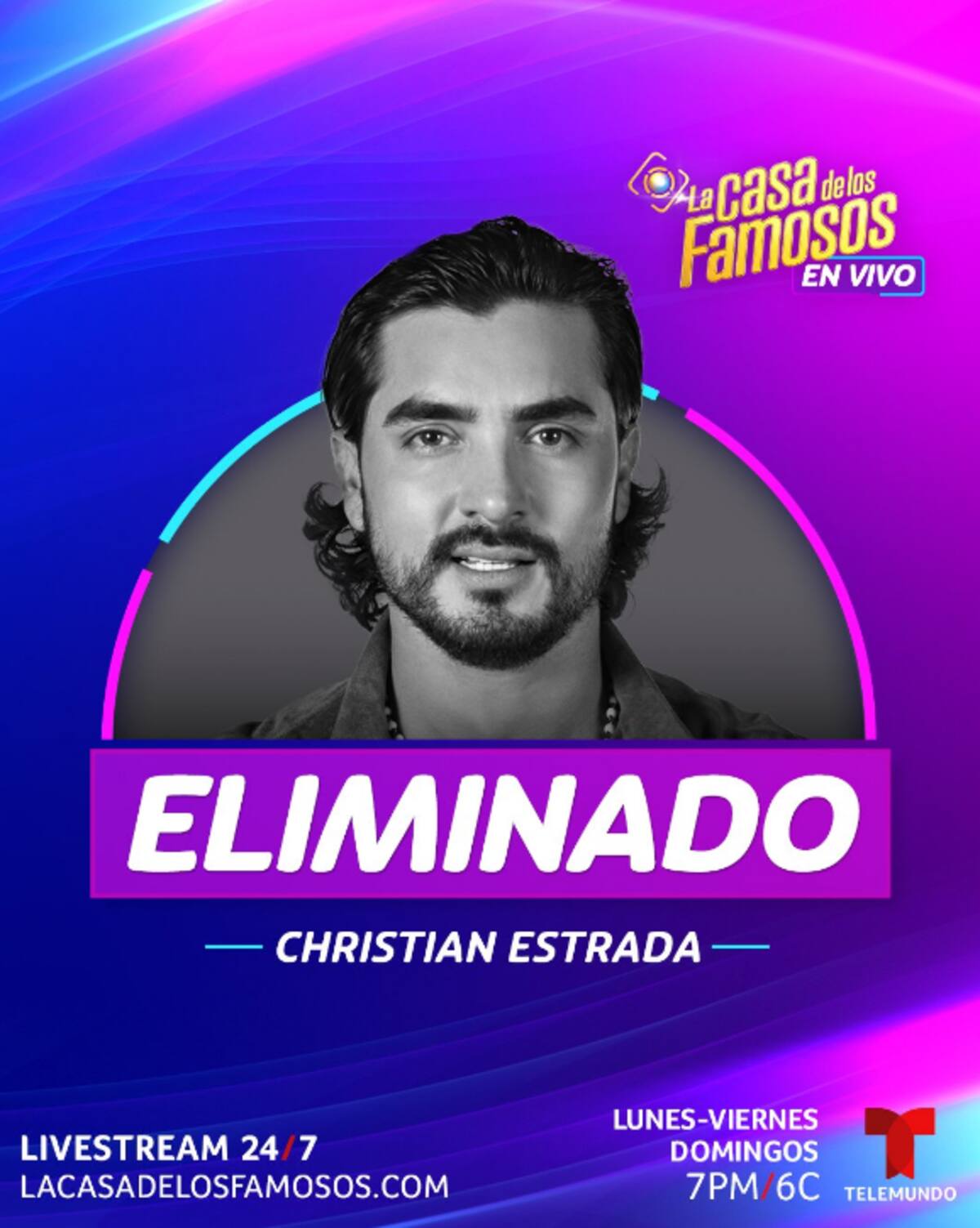 Fue el primer eliminado de la cuarta temporada de 'La Casa de los Famosos'.
