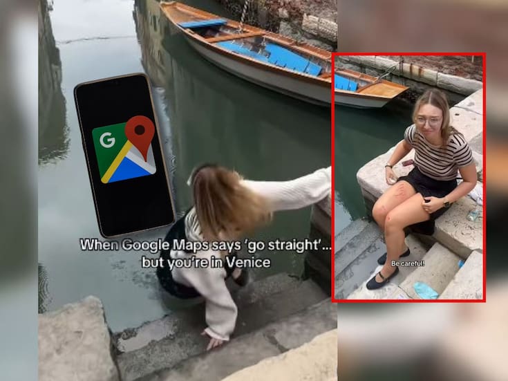 Turista cayó a un canal en Venecia por seguir indicaciones de Google Maps (VIDEO)