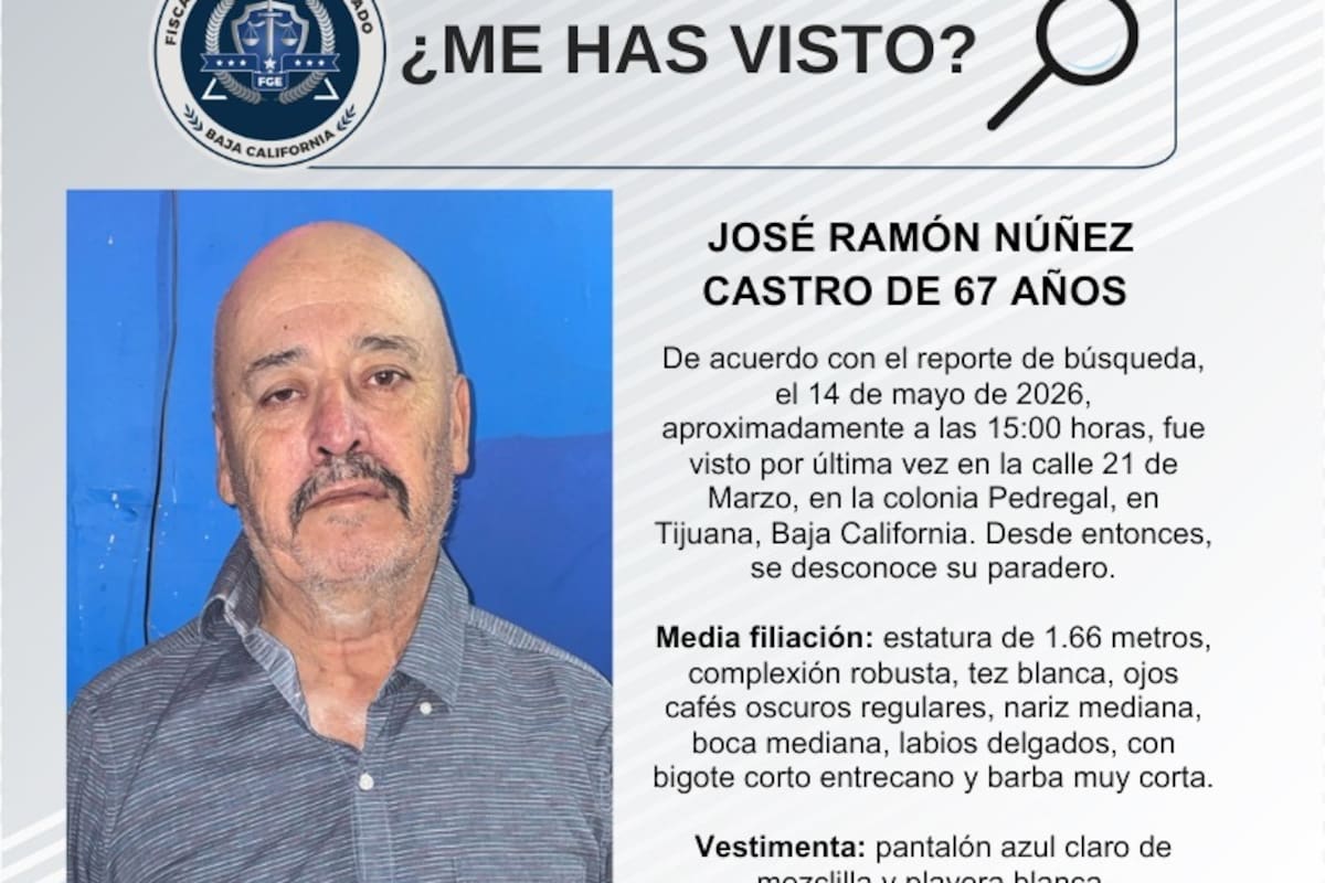 Se busca a José Ramón Núñez Castro de 67 años quien tiene diagnóstico de depresión y estrés postraumático
