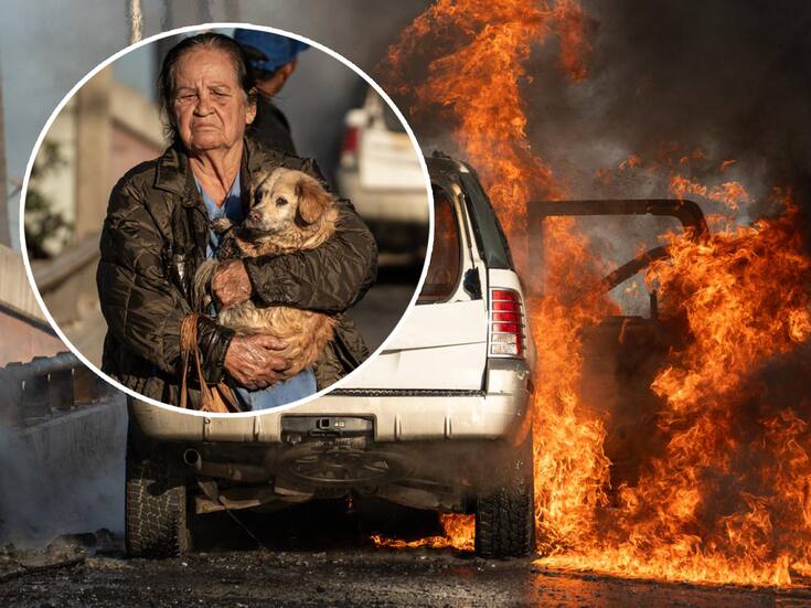 Vehículo se incendia en garita de Tijuana tras falla mecánica; ocupantes y mascotas logran escapar de las llamas