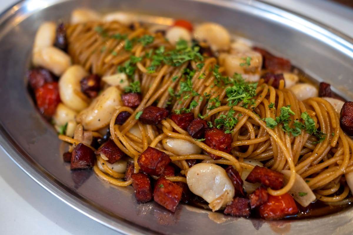 Fideos con calamar