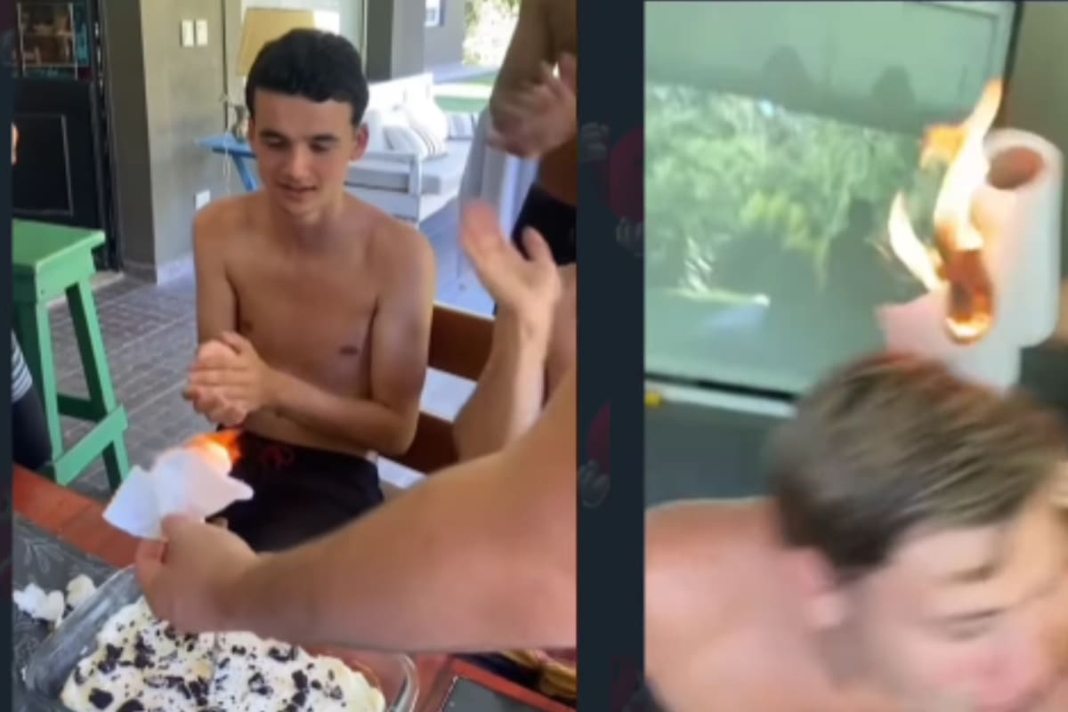 Joven quería un cumpleaños tranquilo, pero sus amigos casi incendian todo