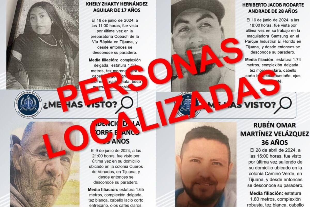 FGE localiza a cuatro desaparecidos