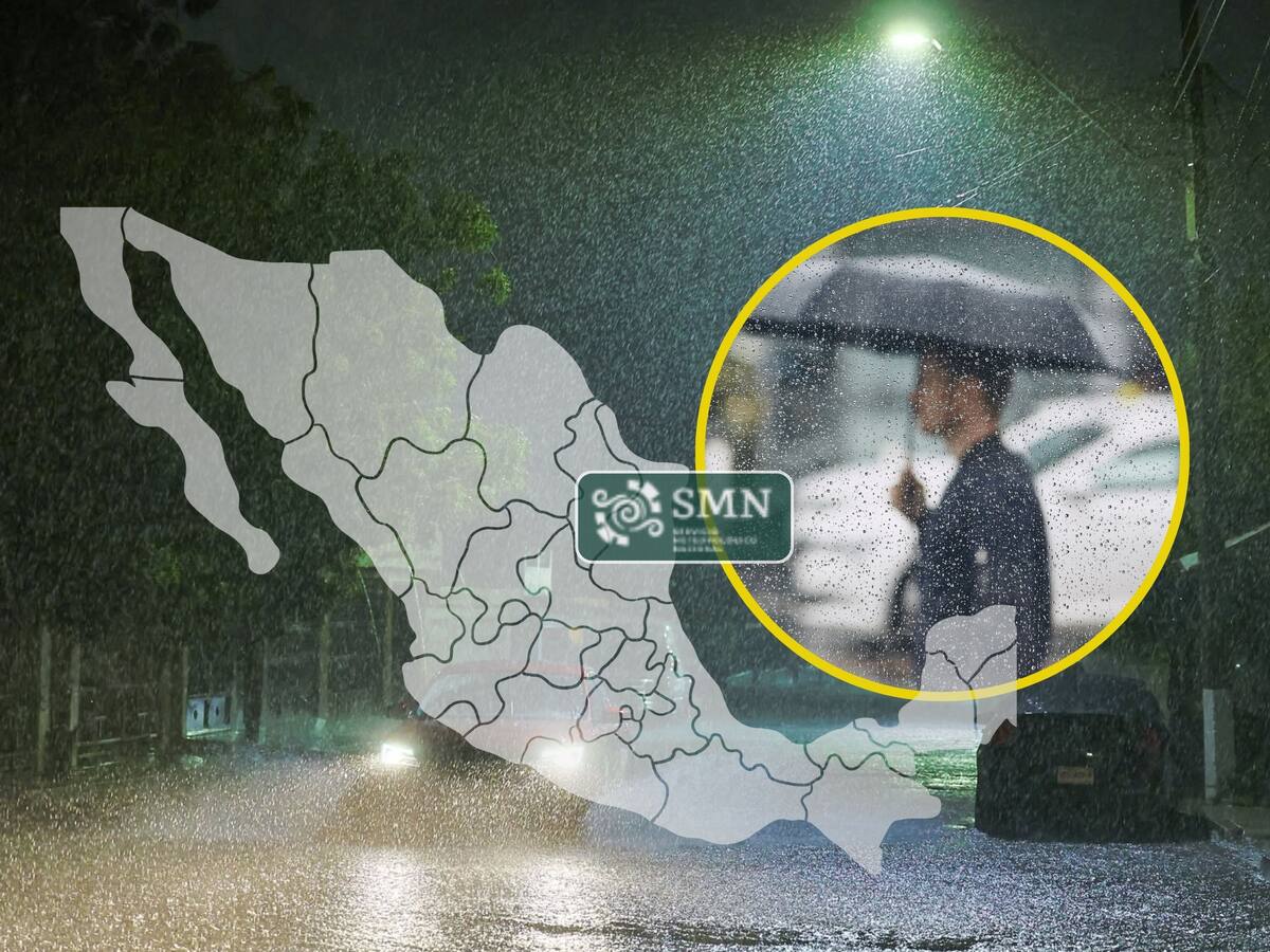 Frente frío 3 y monzón mexicano traerán lluvias intensas en México hoy 10 de septiembre. | Crédito: SMN/Canva