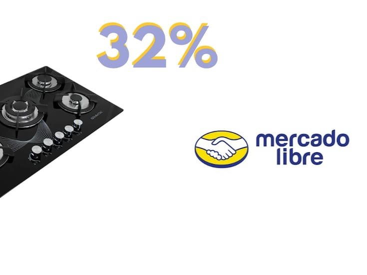 Ofertas en Mercado Libre: Parrilla a gas de cristal templado con 5 quemadores tiene 32 % de descuento
