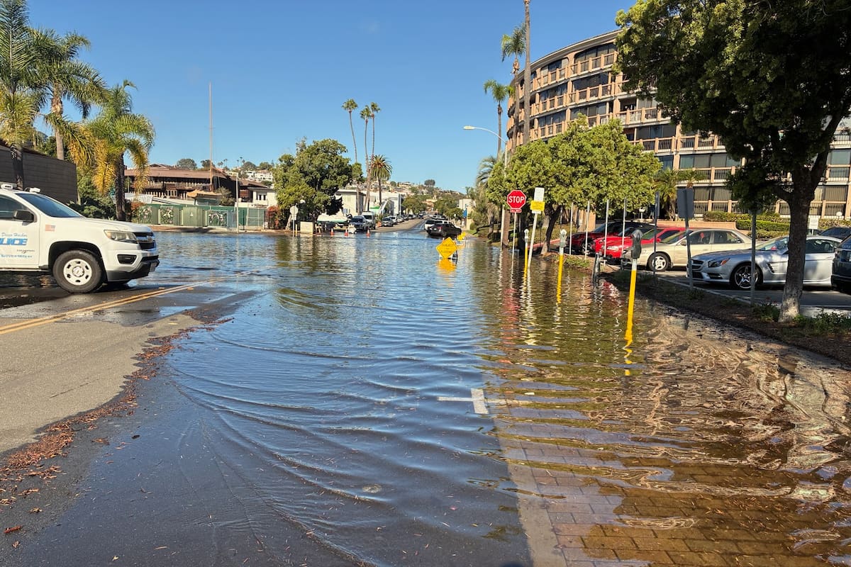 Marea alta provoca inundaciones en la bahía de San Diego por segunda vez esta semana