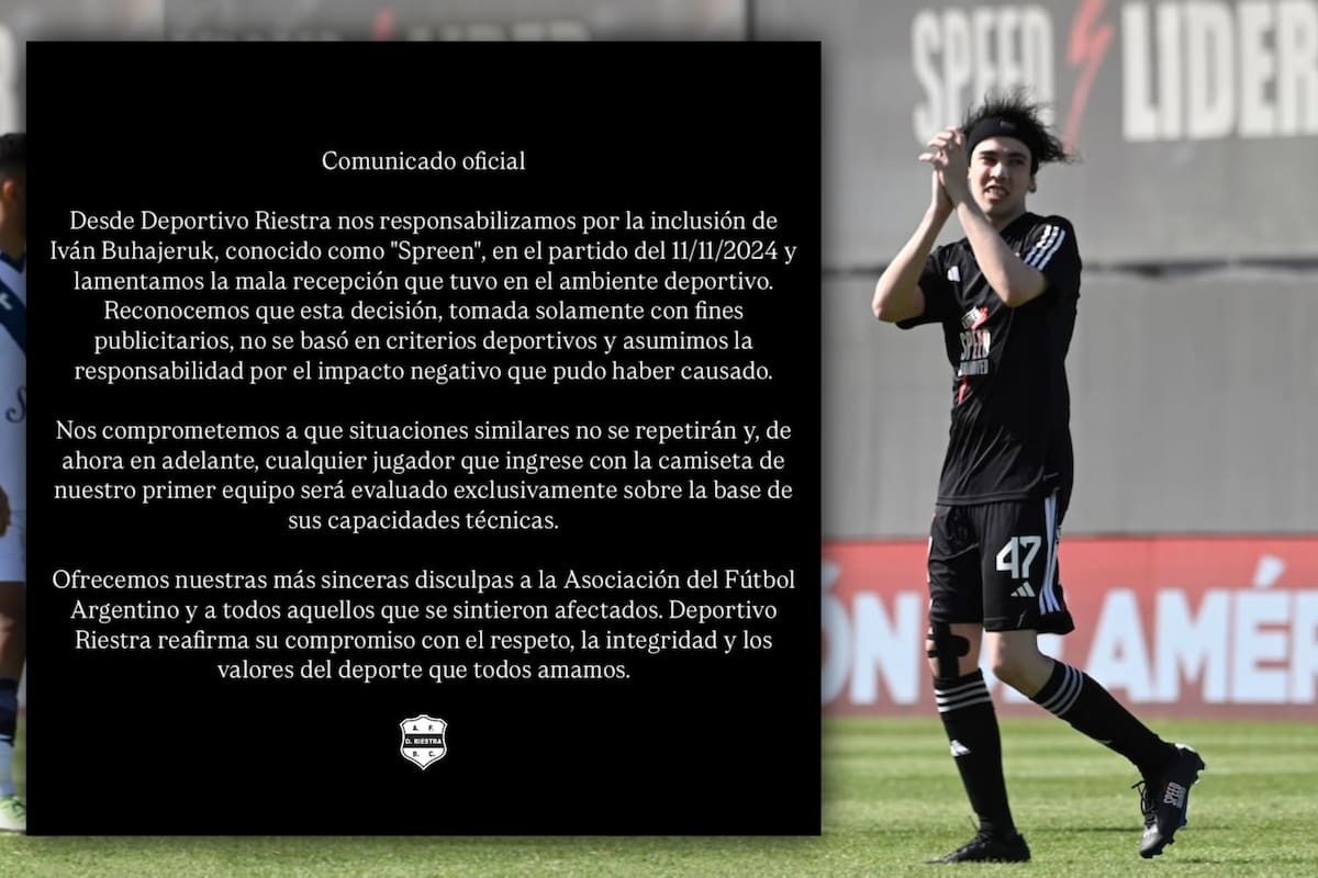 La AFA sanciona a Deportivo Riestra por dejar jugar a Spreen