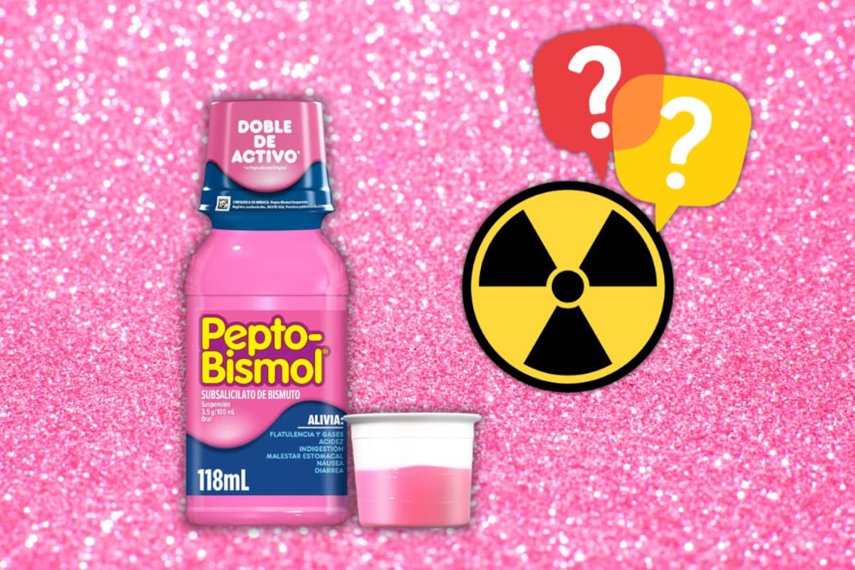 El bismuto de Pepto-Bismol sí es radiactivo, pero su vida media de 19 trillones de años supera más de mil millones de veces la edad del universo y no equivale al peligro de elementos vecinos como el polonio