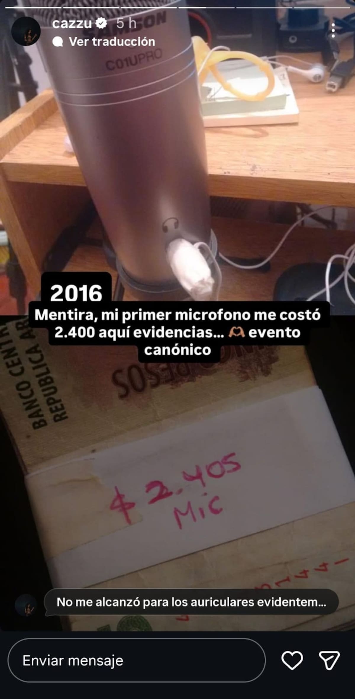 Cazzu se une al trend 2016 | Instagram @cazzu