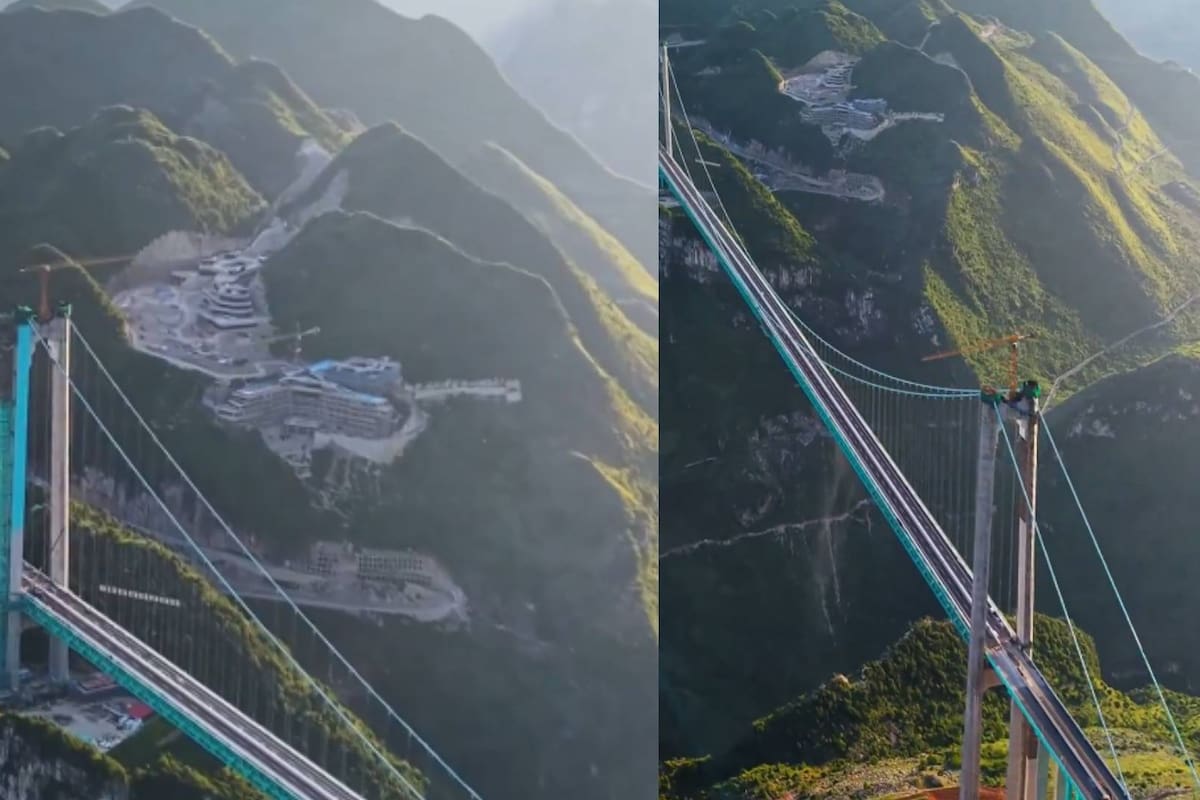 VIDEO: Así de impactante es el puente más alto del mundo en China con 625 metros de altura