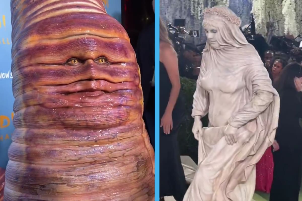 De diosa de mármol a gusano gigante: los looks más locos de Heidi Klum