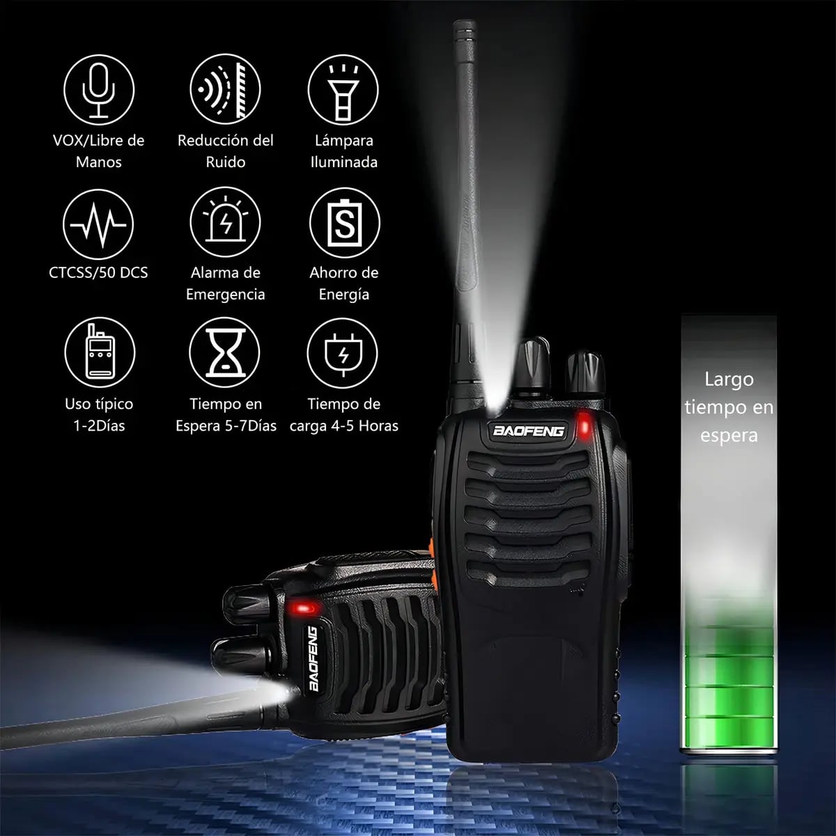 6 walkie talkies COBLING (modelo Baofeng BF-888s) | Mercado Libre
