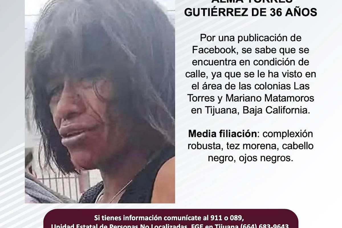 Se busca a Alma Torres Gutiérrez de 36 años