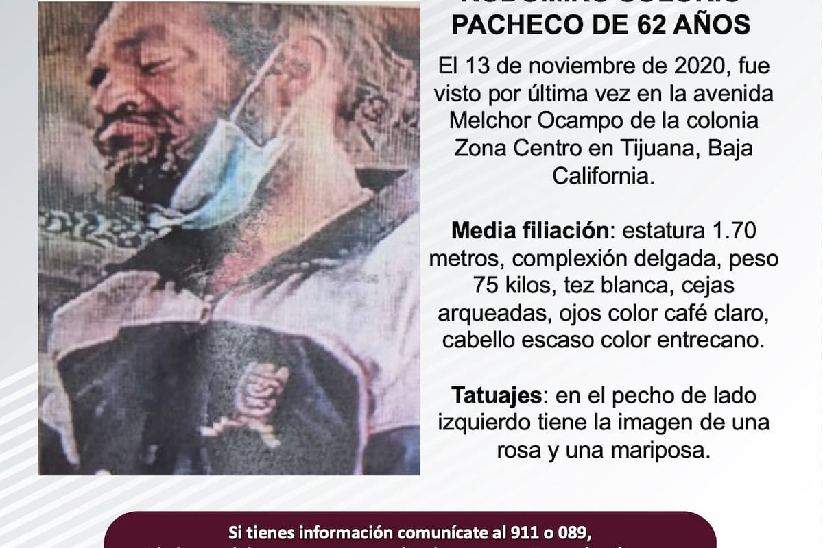 Se busca Rodomiro Solorio Pacheco de 62 años