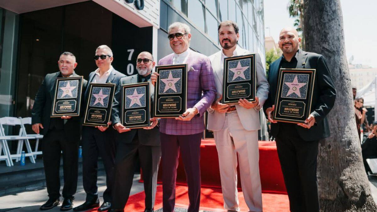 Intocable recibe una estrella en el Paseo de la Fama de Hollywood y hace historia como una de las agrupaciones mexicanas más reconocidas de la música regional