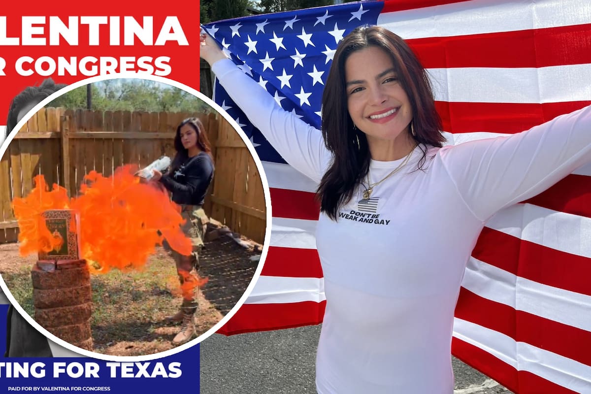 Candidata republicana quema el Corán con un lanzallamas y promete “acabar con el Islam en Texas”: VIDEO