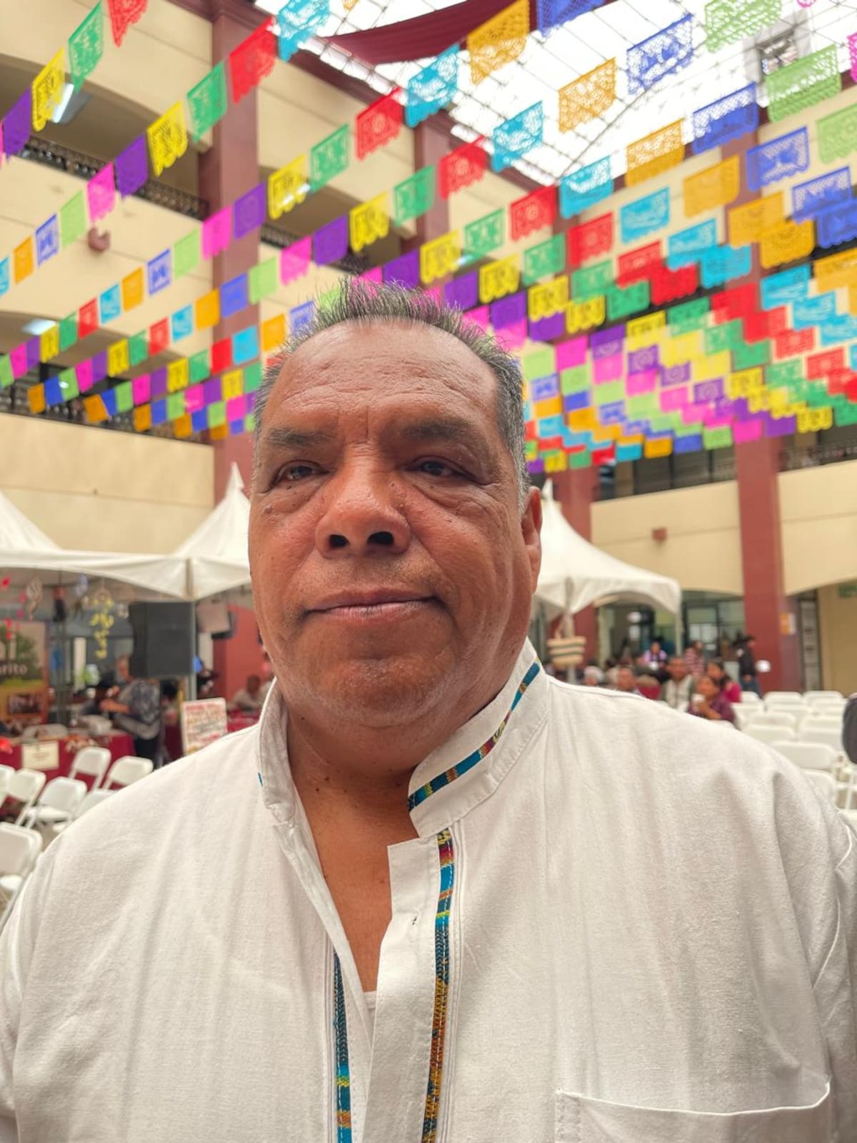 Lázaro Guzmán, representante de la comunidad purépecha asentada en Rosarito | Foto: Carmen Gutiérrez