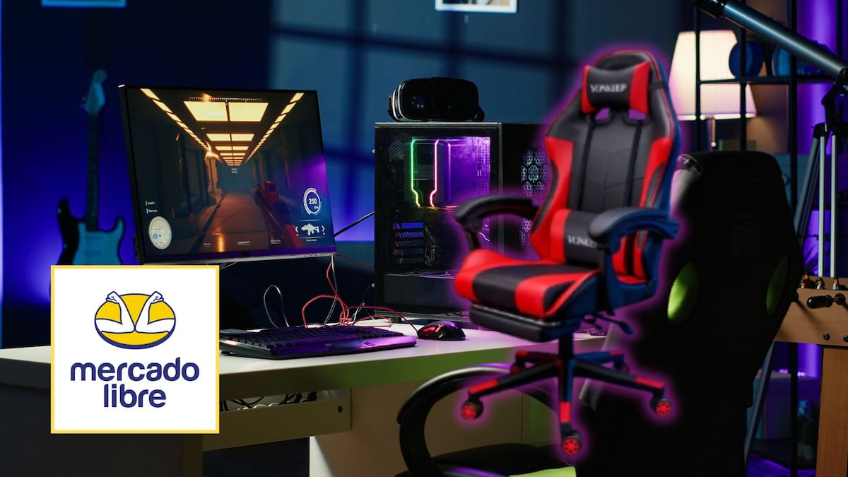 Mercado Libre rebaja la silla gamer Vonkeep a $1,514 MXN: tiene un 28% de descuento, luces RGB, reposapiés y envío gratis a todo México