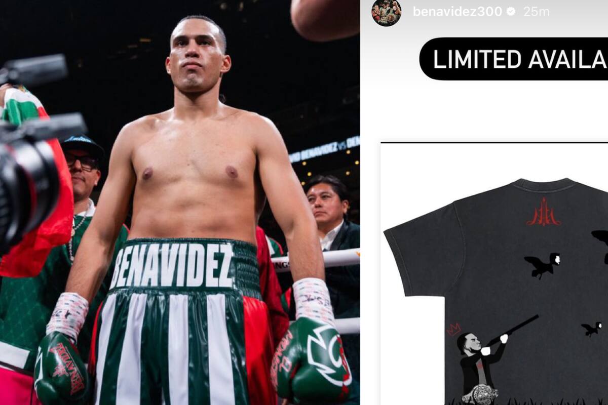 David Benavidez lanza venta de camisa burlona que estaría dirigida a 'Canelo'
