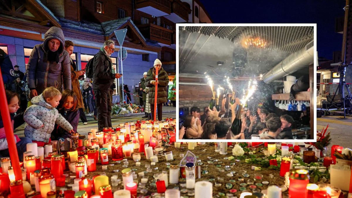 Autoridades de Suiza investigan como causa probable del incendio en bar de Crans-Montana a proximidad de material inflamable con varitas de bengala atadas a botellas de champán