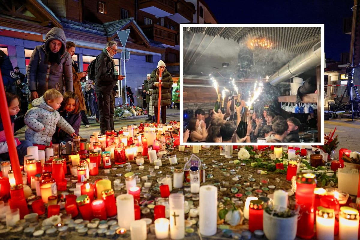 Autoridades de Suiza investigan como causa probable del incendio en bar de Crans-Montana a proximidad de material inflamable con varitas de bengala atadas a botellas de champán
