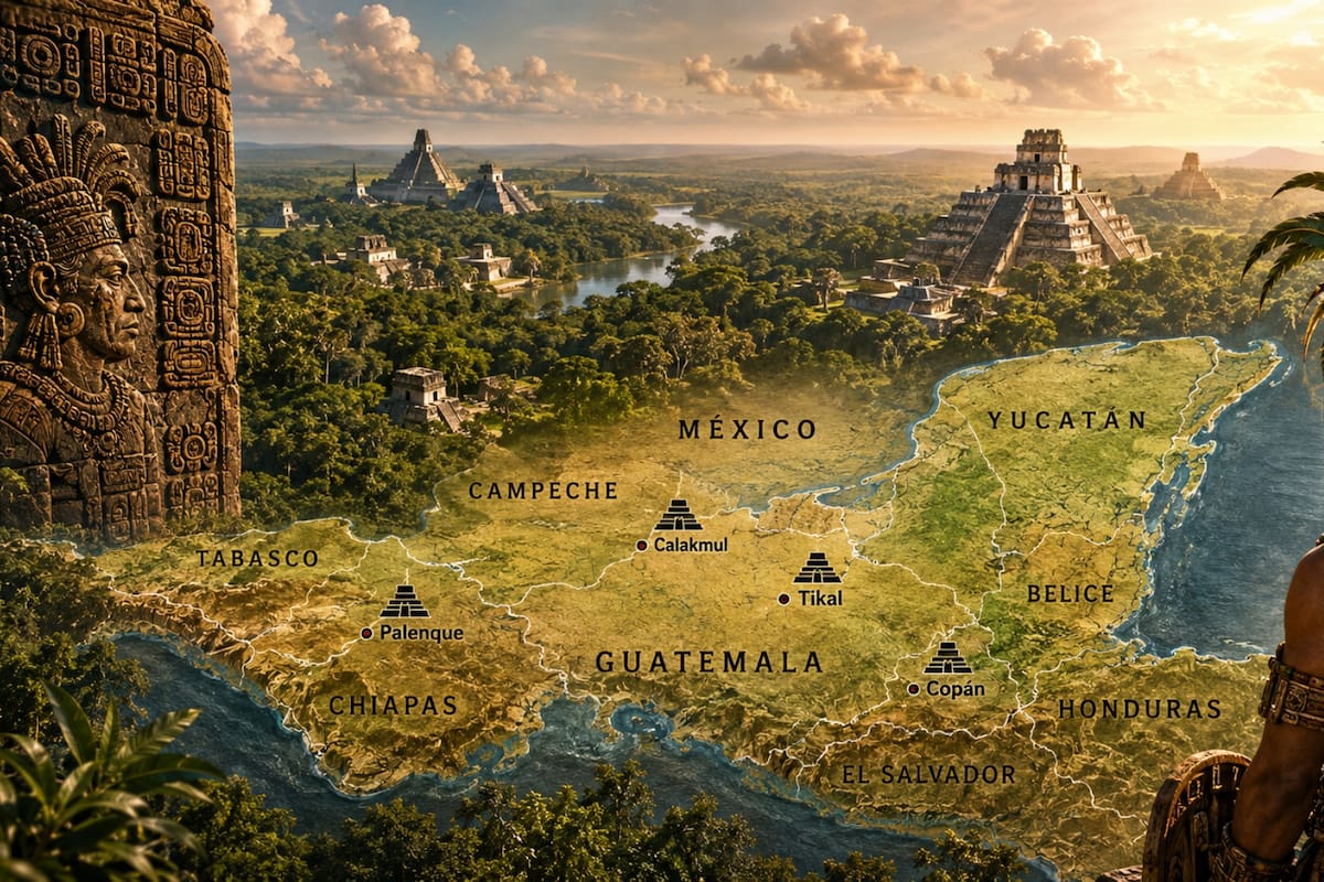 Antes de que existieran México, Guatemala, Belice, Honduras y El Salvador una sola civilización dominaba este enorme territorio de más de 500 mil kilómetros cuadrados