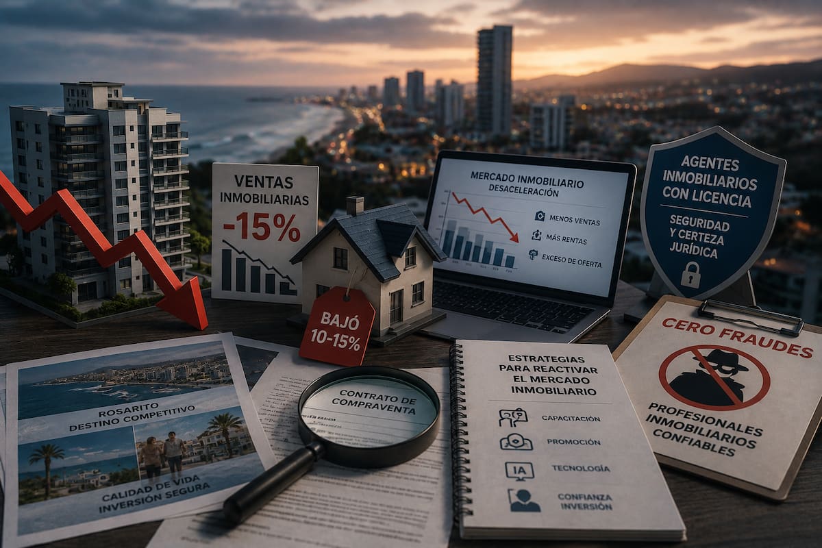 Ventas inmobiliarias caen 15% en Baja California; buscan frenar fraudes y reactivar el mercado