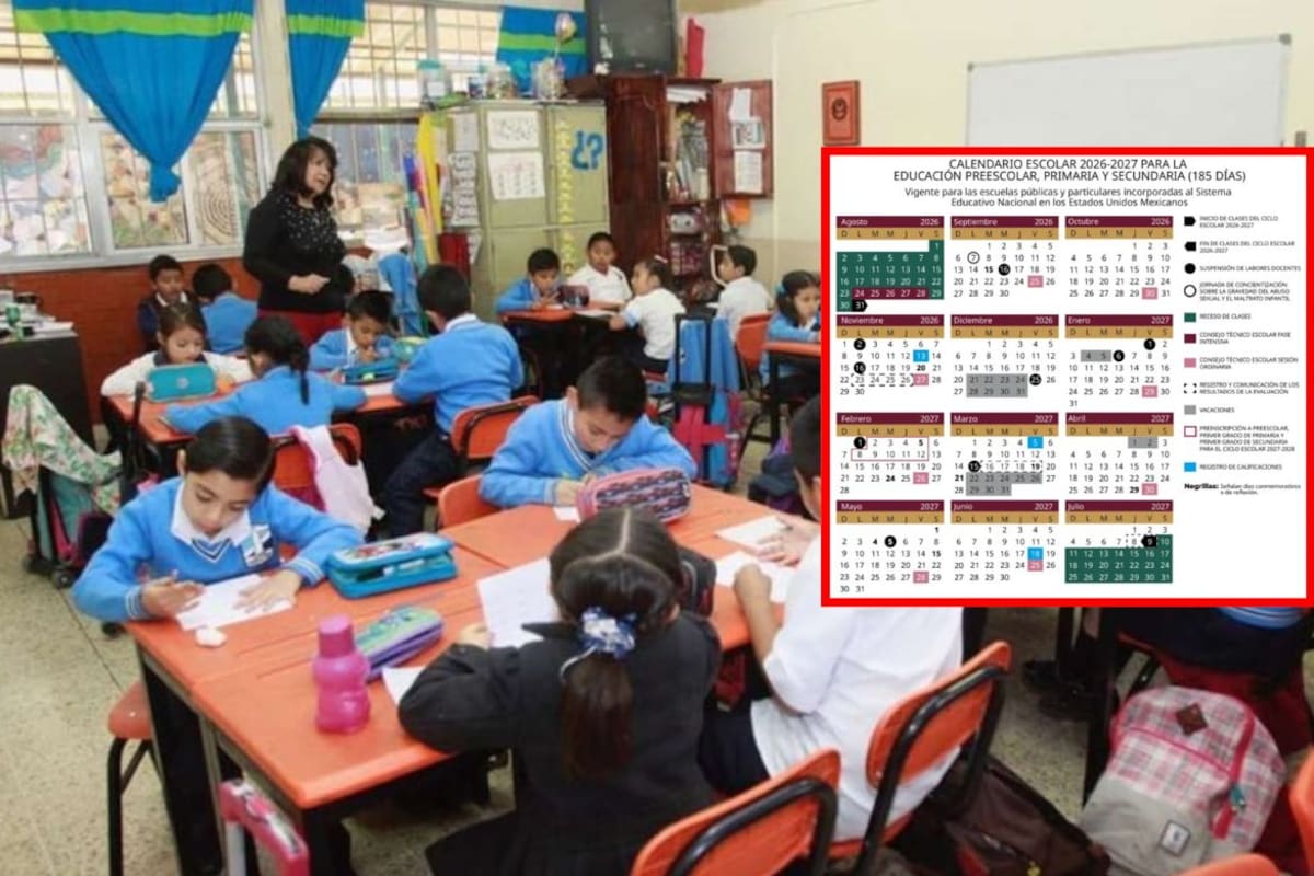 Calendario escolar 2026-2027: estas serían las fechas de inicio de clases, vacaciones, puentes y fin del ciclo que plantea la SEP en su propuesta
