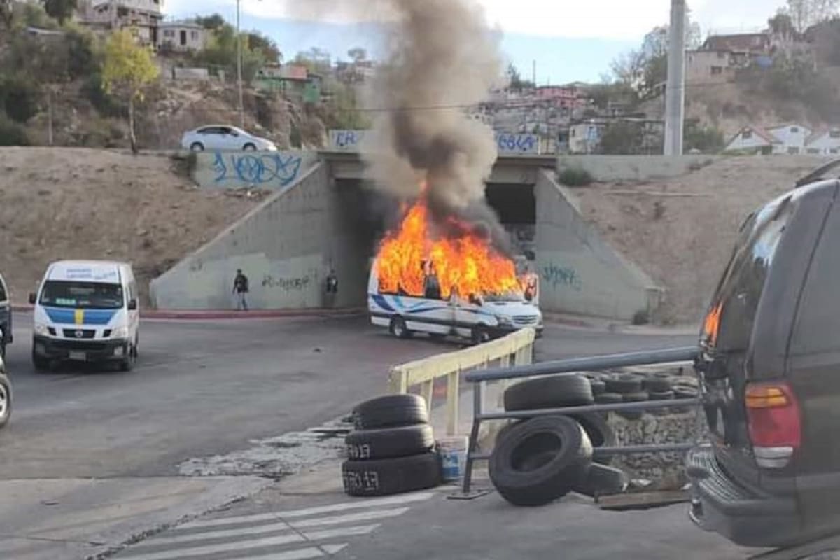 Quema de autos en BC fue atendida de manera inmediata: FGE