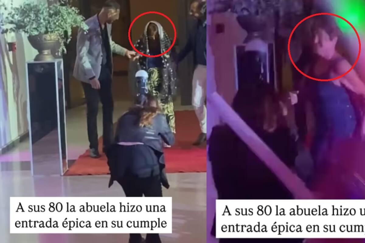 “Baila mejor que yo”: abuela sorprende con una espectacular entrada en su fiesta de 80 años