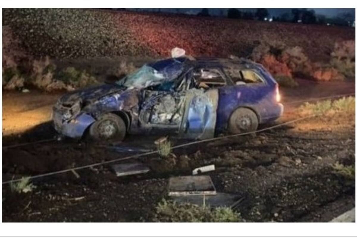 Choque y volcadura deja a hombre grave, en el valle