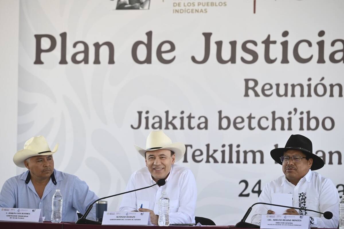 Evalúan Gobernador y yaquis avances en infraestructura hidráulica