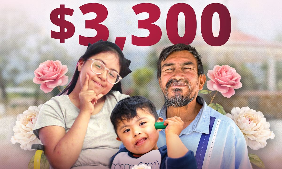 La Pensión del Bienestar de Personas con Discapacidad otorga un apoyo bimestral de 3,300 pesos bimestrales. | Cuenta de X: @bienestarmx