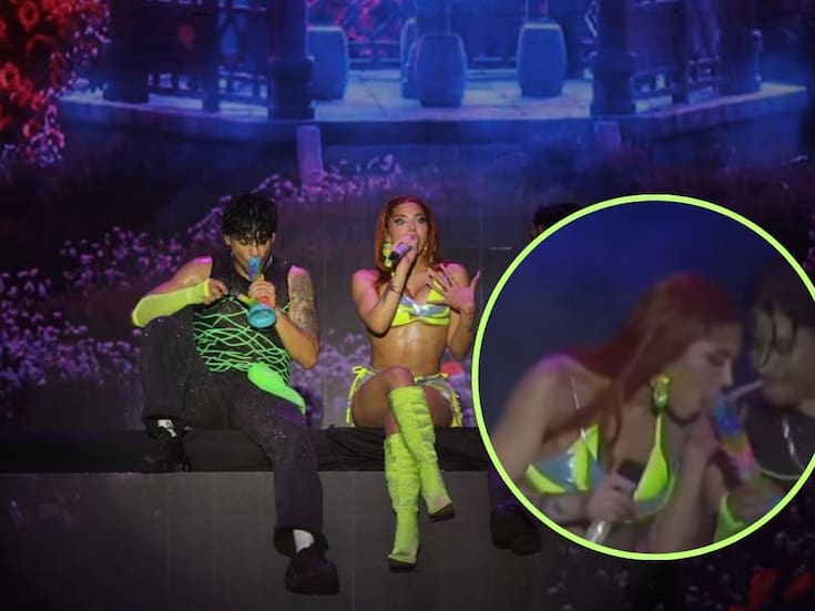 Yeri Mua fuma marihuana en el escenario del Carnaval de Veracruz y desata críticas