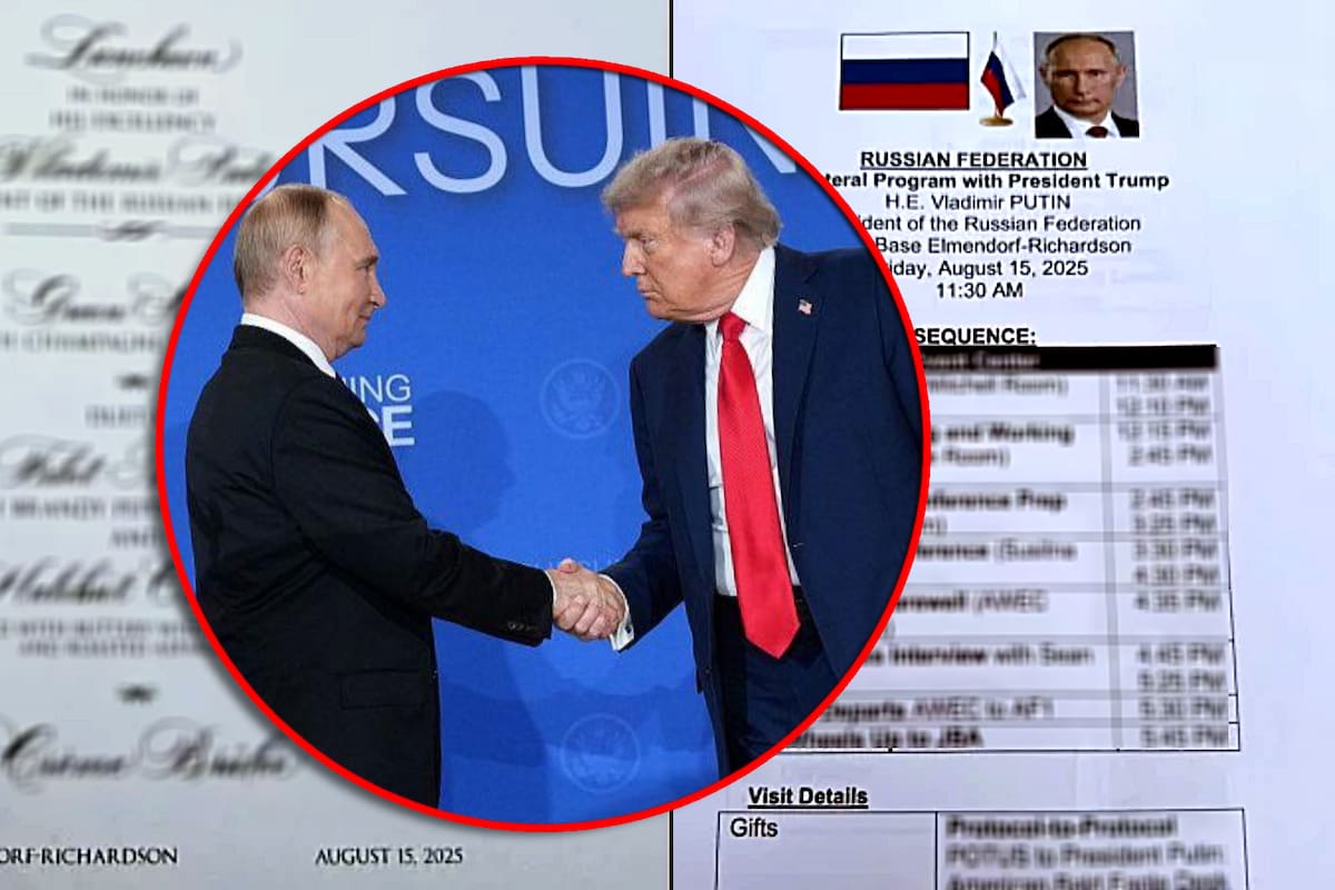 Trump dejó ocho hojas de notas en el hotel de Alaska: Esto le regaló a Vladimir Putin y otra información clasificada sobre su reunión