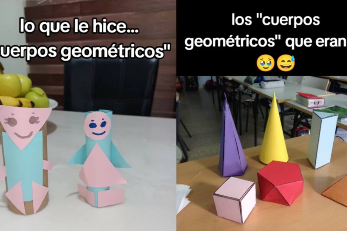 VIRAL: mamá comete gracioso error en una de las tareas de su hija; se confundió con los “cuerpos geométricos”