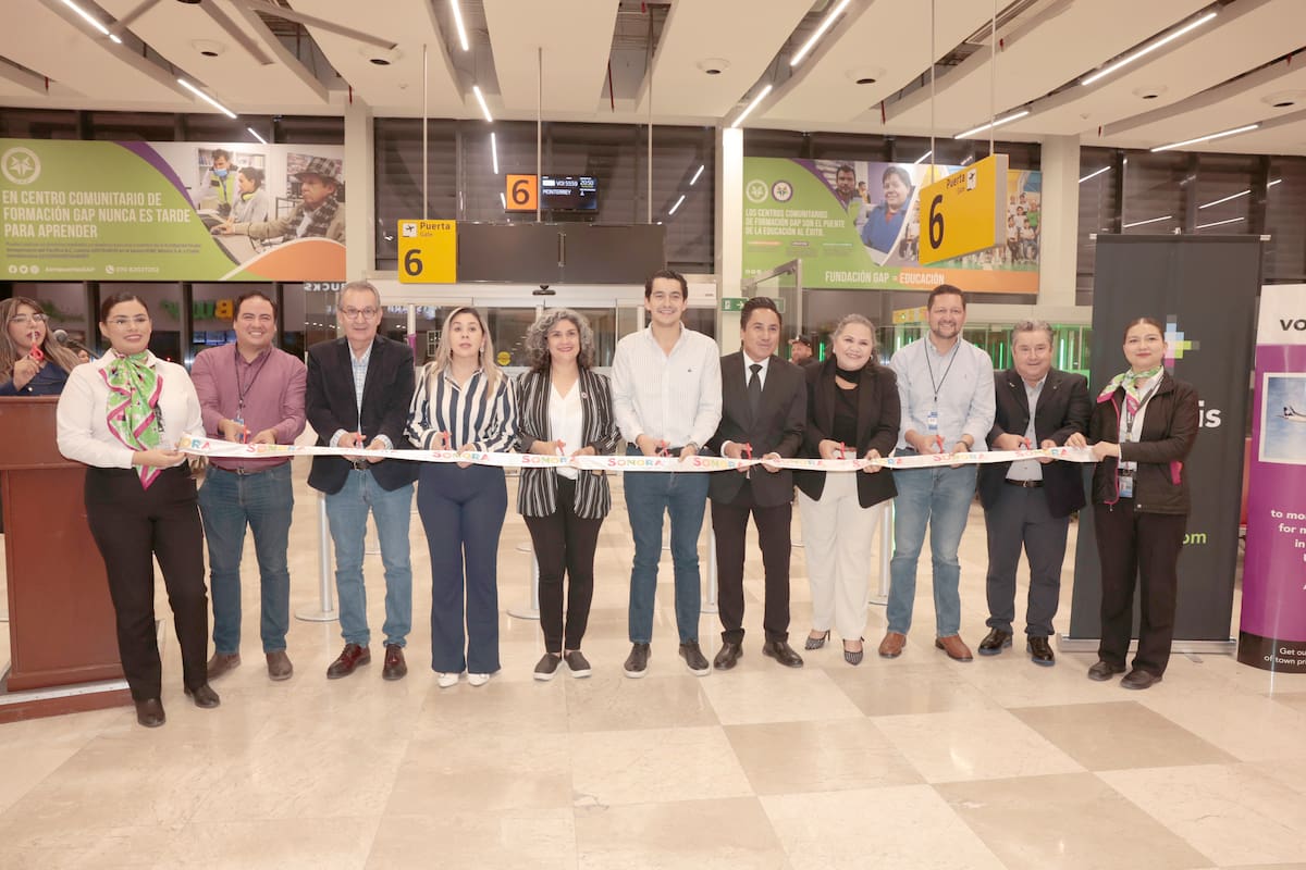 Directivos e invitados inauguraron de manera formal el vuelo directo
Hermosillo-Monterrey.