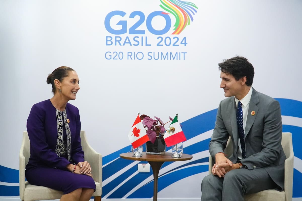 G20: Justin Trudeau y Claudia Sheinbaum se reúnen y abordan el T-MEC