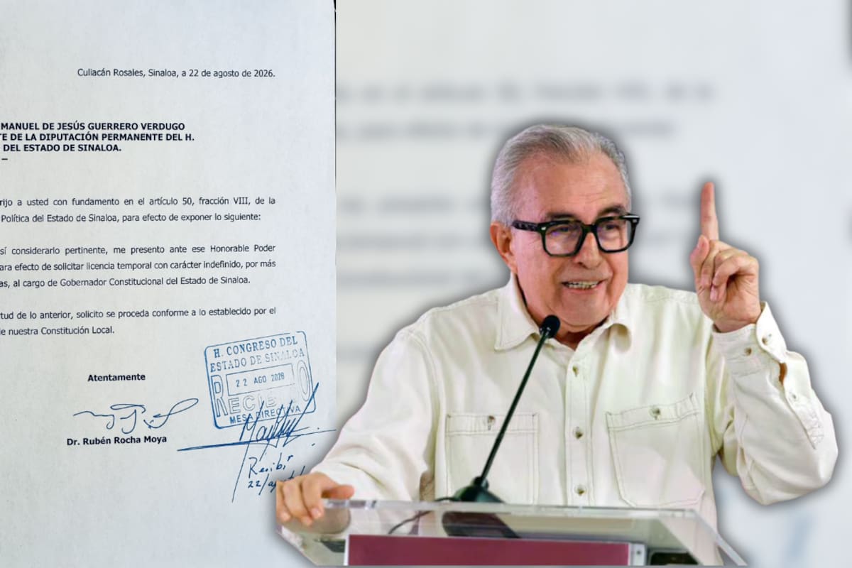 Rubén Rocha Moya volvió a dejar el gobierno de Sinaloa apenas un día y algunas horas después de regresar al cargo, tras pedir al Congreso una nueva licencia por tiempo indefinido