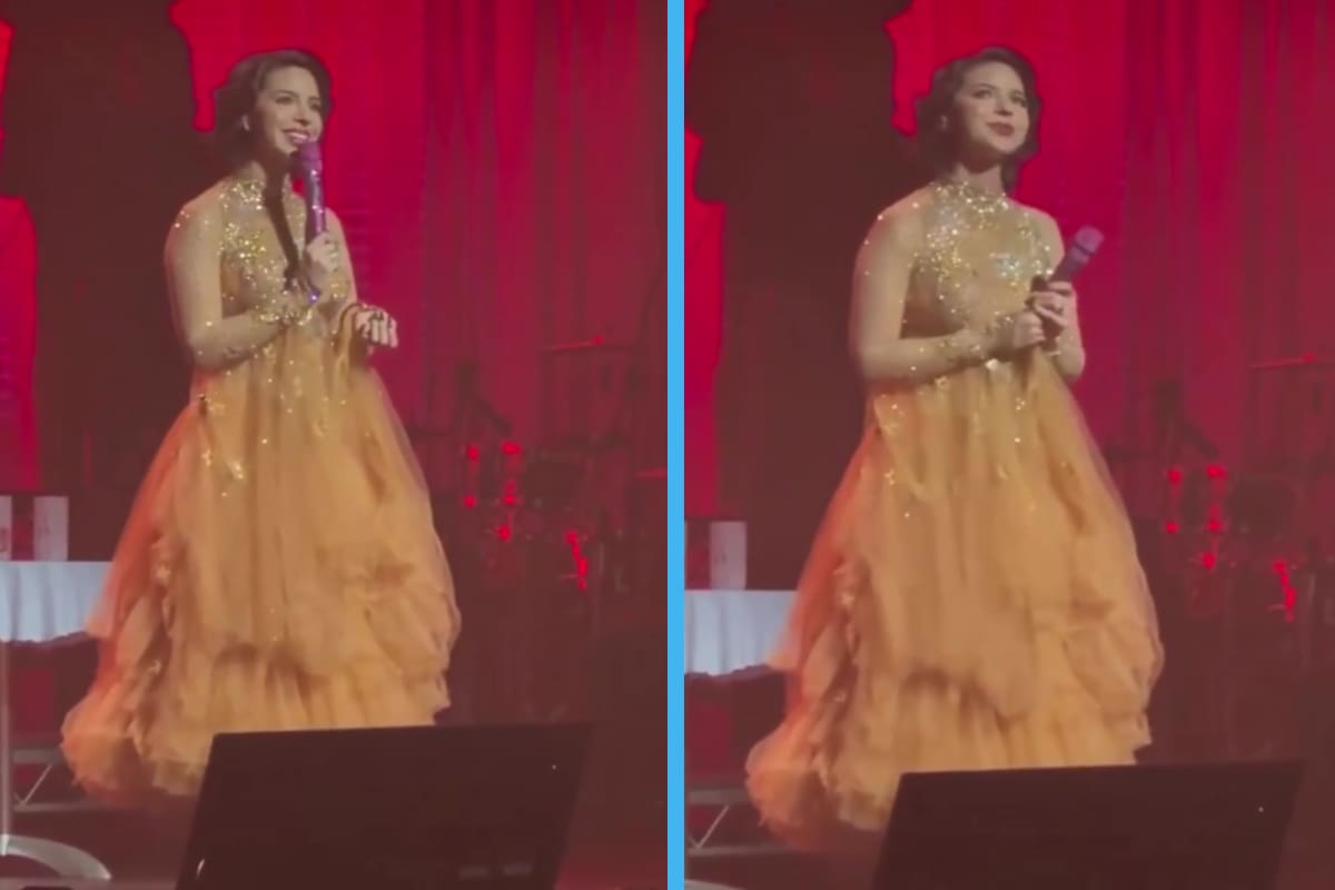 Ángela Aguilar se emociona en concierto de Los Ángeles: “Soy muy mensa para hablar”