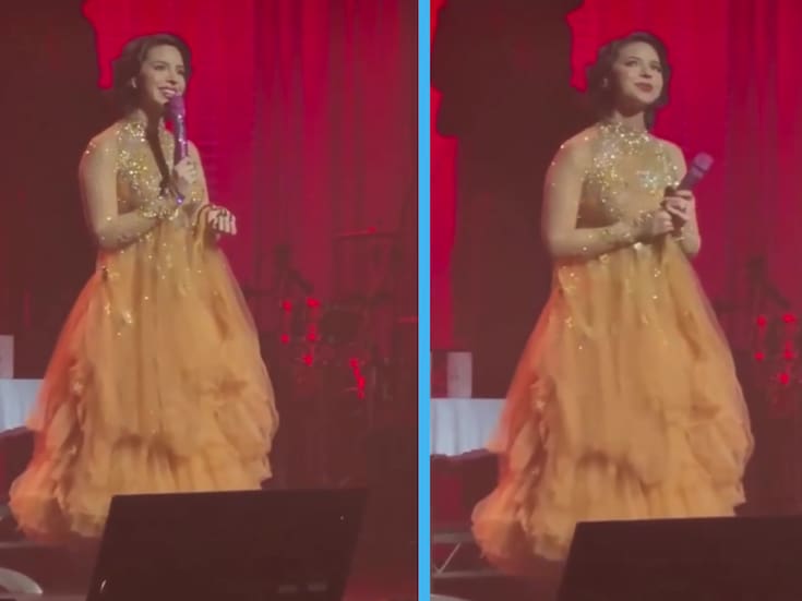Ángela Aguilar se emociona en concierto de Los Ángeles: “Soy muy mensa para hablar”