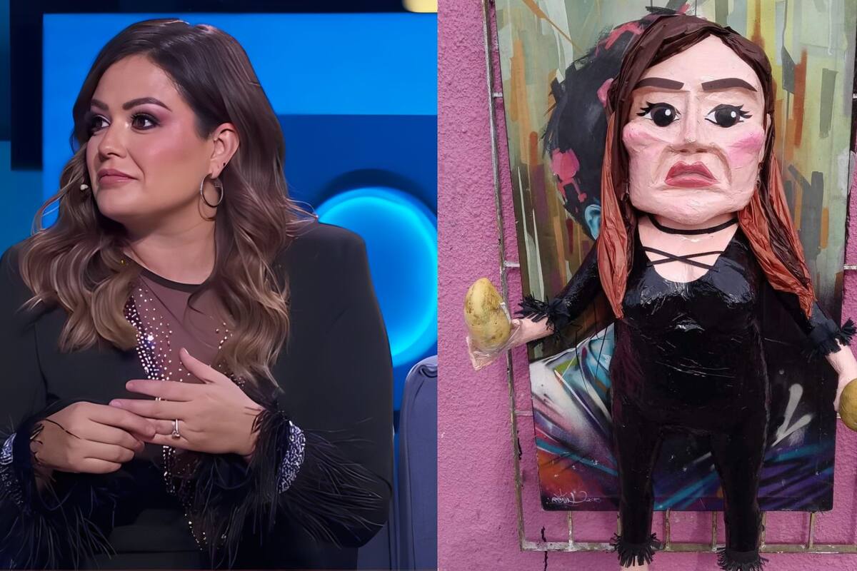 ¡Con todo y mango!: Crean piñata de Mariana Echeverría