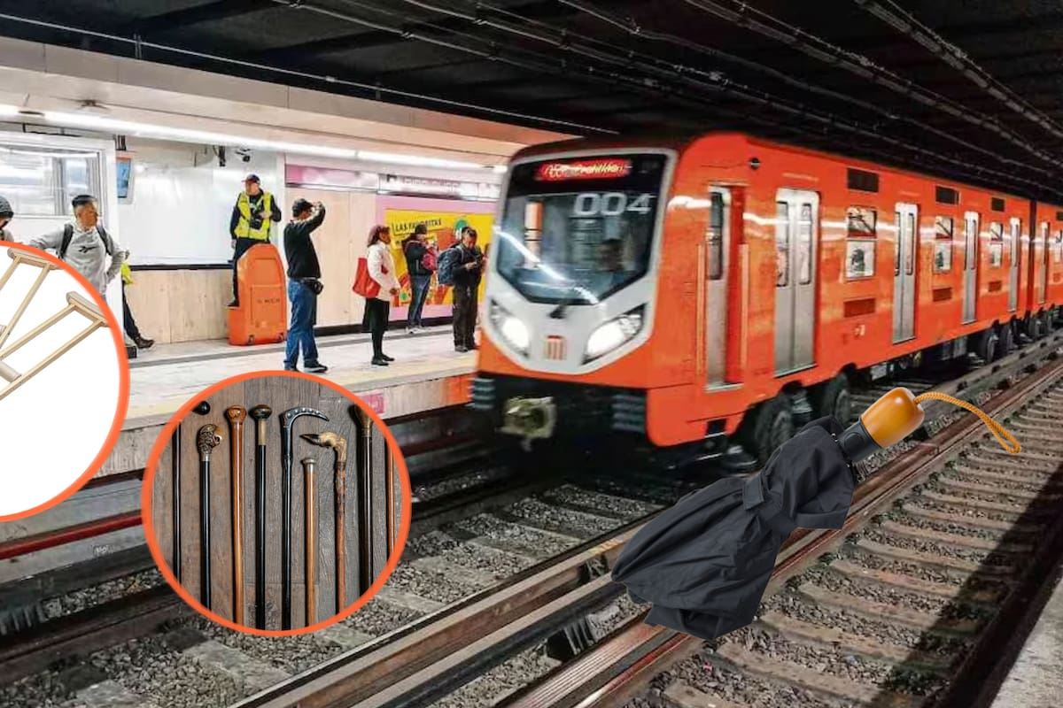 Más de 150 paraguas y 114 bastones o muletas han terminado en las vías del Metro CDMX durante 2026; estos objetos pueden causar cortocircuitos y obligar a retirar trenes de circulación
