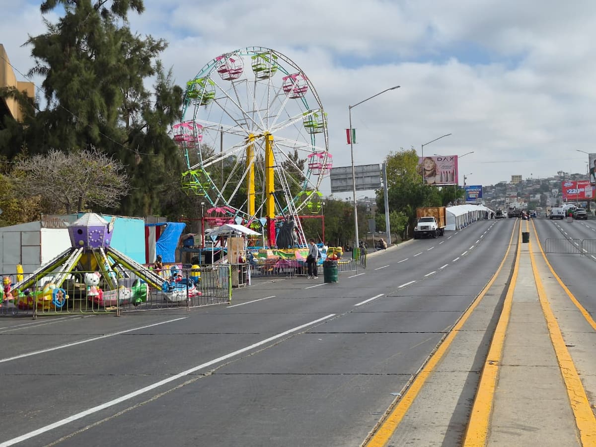 La avenida Independencia permanece cerrada previo al Grito de Independencia en Tijuana. Foto: Michelle Castillo