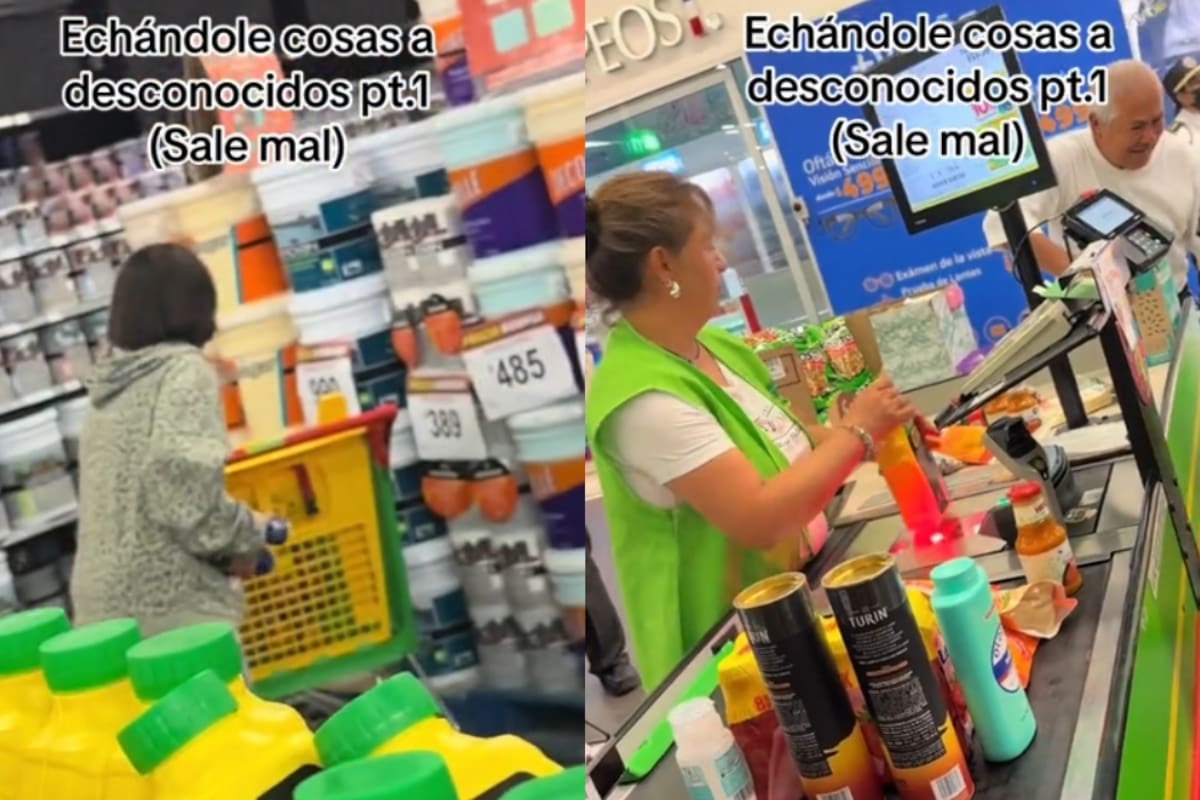 Joven se graba en el supermercado echando productos al azar en los carritos de desconocidos