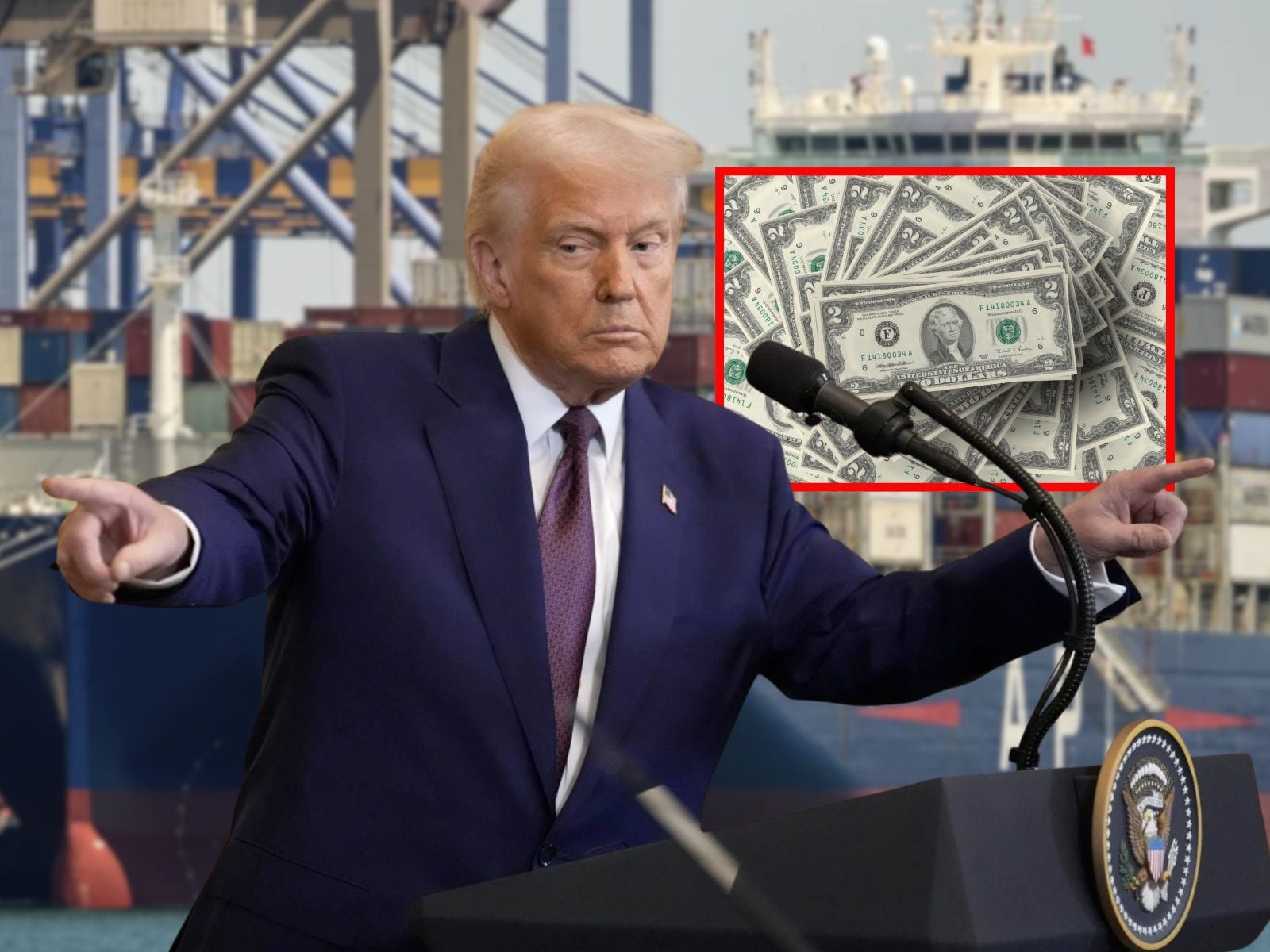 Trump vuelve a amenazar con aranceles. | Crédito: AP/Canva