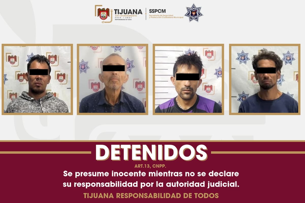 Los intervinieron por faltas administrativas y descubrieron que eran buscados por robo y narcomenudeo en Tijuana