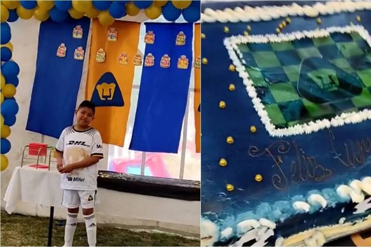 Niño cumple su sueño con celebración temática de Pumas