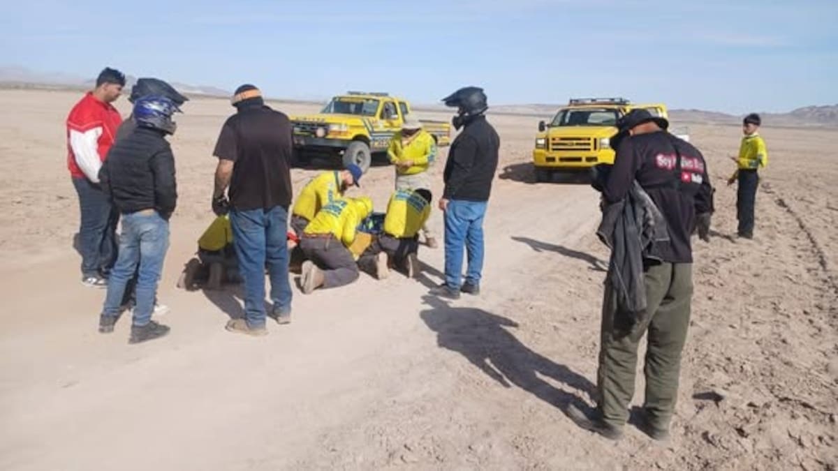 Atienden accidente de motocicleta en la Laguna Salada tras operativo de búsqueda en el valle