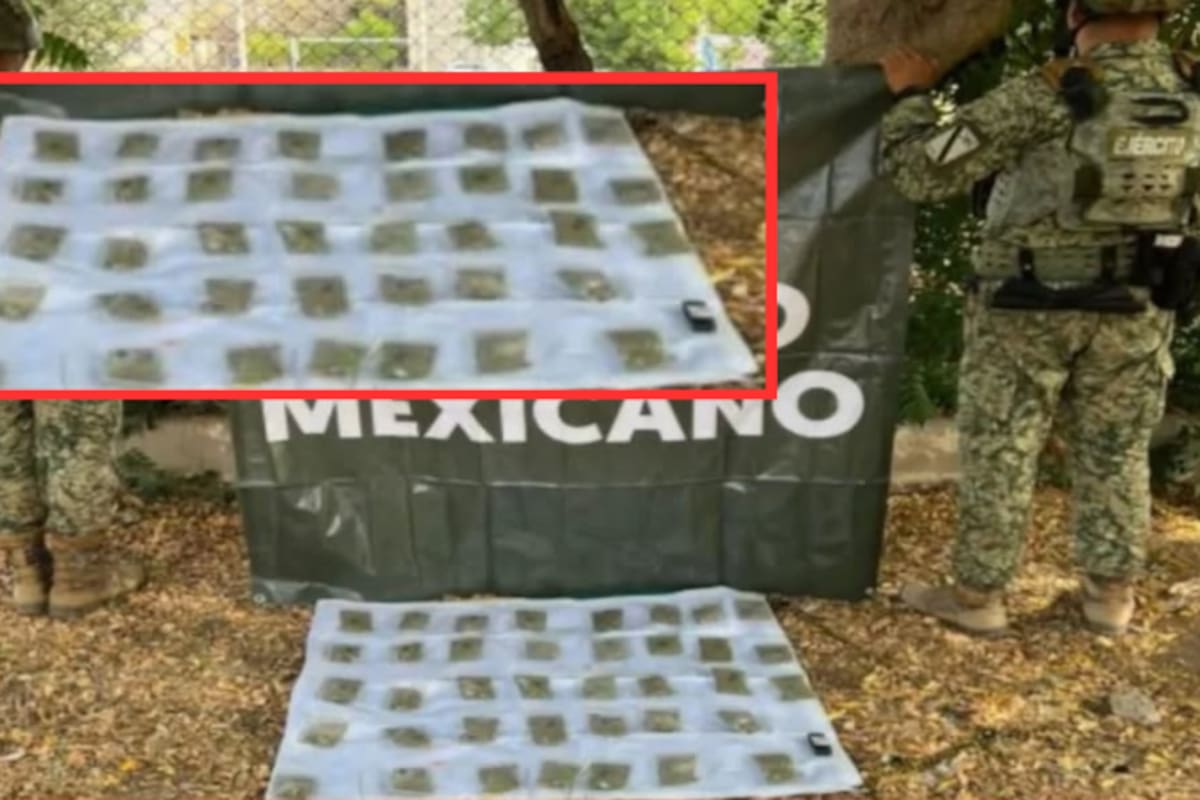 Militares y Guardia Nacional aseguran 38 dosis de presunta marihuana y un envoltorio con metanfetamina abandonados por dos individuos en Sinaloa